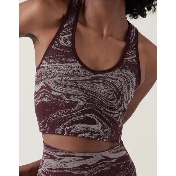 NWT Athleta Aurora Shine Spiced Cabernet Tank and Legging Set Size XXS MSRP $178 - Picture 3 of 9